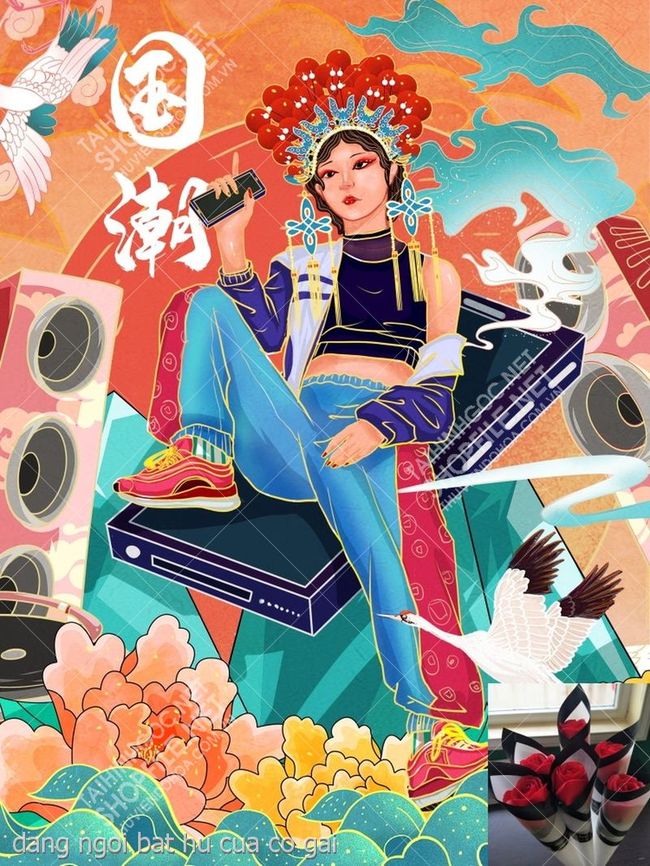 dang ngoi bat hu cua co gai